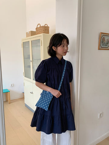 Yoonsi Dot Denim Mini Crossbody Bag